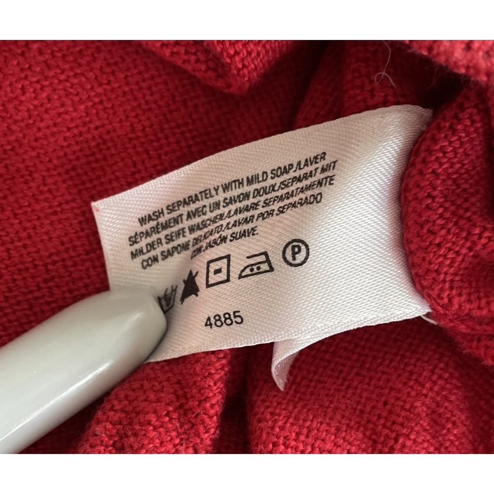 Brooks Brothers Country Club RED 100% Cotton V-Neck Jumper Pullover Sweater XL - Picture 6 of 15